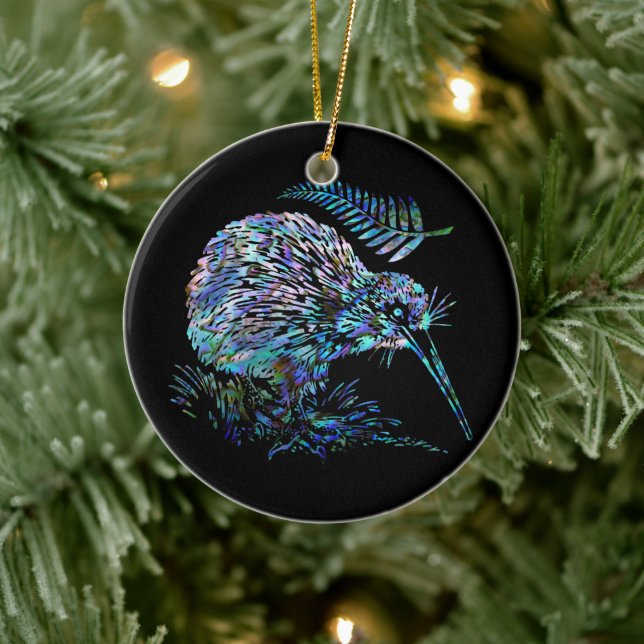 ADORNO DE CERÁMICA NUEVA ZELANDIA KIWI PAUA NAVIDAD ORNAMENTE (Árbol)