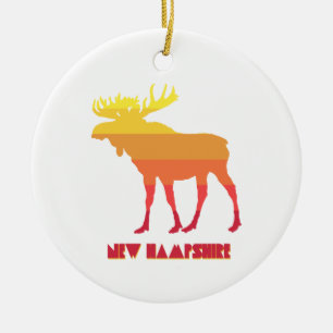 Adorno De Cerámica Nuevo Hampshire Moose