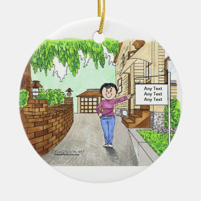 Adorno De Cerámica Nuevo hogar - hembra (Frente)