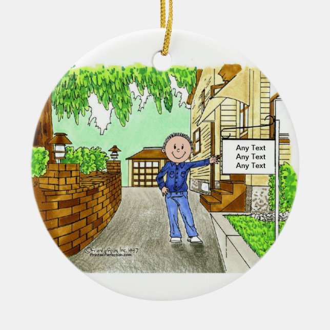 Adorno De Cerámica Nuevo hogar - Hombre (Frente)