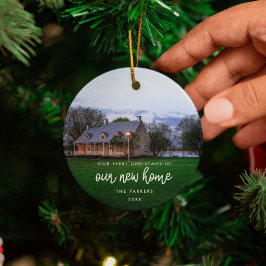 Adorno De Cerámica Nuevo hogar moderno Primera foto de Navidad