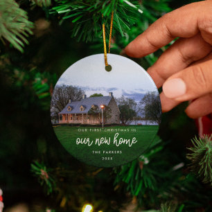 Adorno De Cerámica Nuevo hogar moderno Primera foto de Navidad