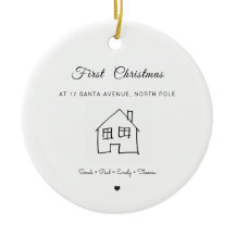 nuevo hogar primera casa de Navidad dibujo lindo