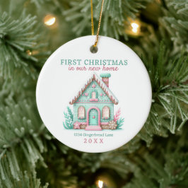 Adorno De Cerámica Nuevo hogar: primera Navidad