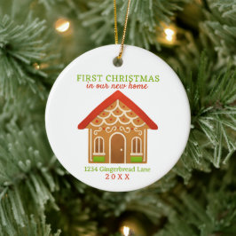 Adorno De Cerámica Nuevo hogar: primera Navidad