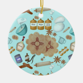 Adorno De Cerámica Nuevo México Biscochito Cookies Zia Sun