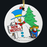 Adorno De Cerámica Nuevo México Snowman<br><div class="desc">Nuevo México Snowman</div>