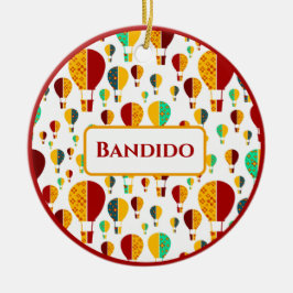 Adorno De Cerámica Nuevo México Zia Globos de aire caliente