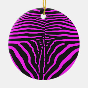 Adorno De Cerámica Nuevos accesorios de estampado de cebra negra rosa