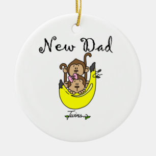 Adorno De Cerámica Nuevos regalos gemelos del papá del muchacho y de