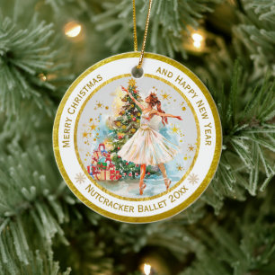 Adorno De Cerámica Nuez de Cascabel Personalizada Ballet Navidad - Re