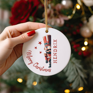Adorno De Cerámica Nuez de Navidad Personalizada para Niños
