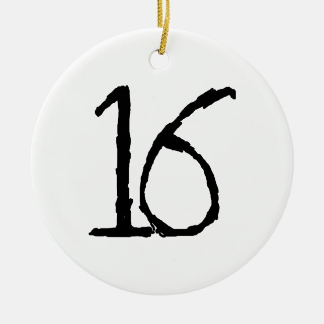 Adorno De Cerámica Number16 (Frente)
