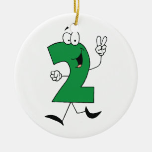 Adorno De Cerámica Número 2 camisetas y regalos de cumpleaños