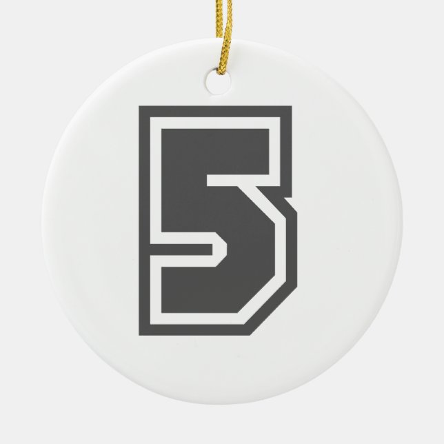 Adorno De Cerámica Número 5 (Frente)