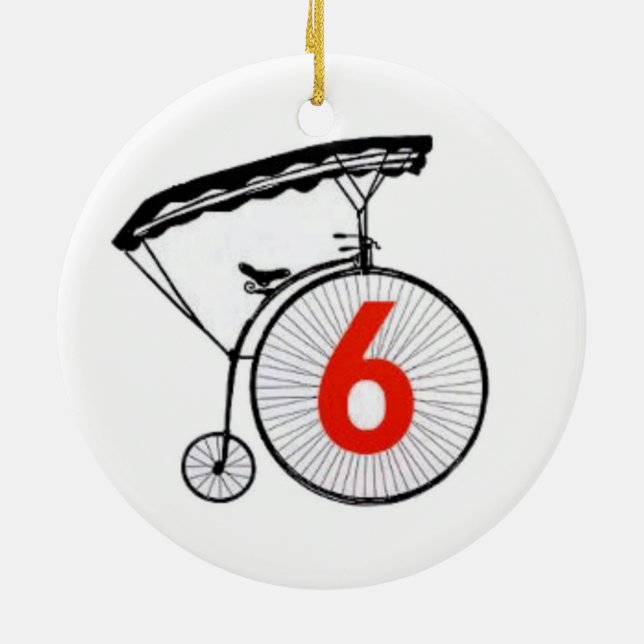 Adorno De Cerámica Número 6 (Atrás)