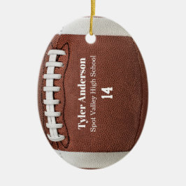 Adorno De Cerámica Número de jugador y escuela de nombre de fútbol mo