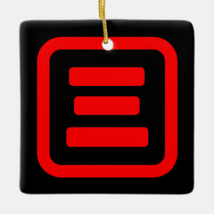Adorno De Cerámica Número Japonés Tres 三 【San】 Kanji
