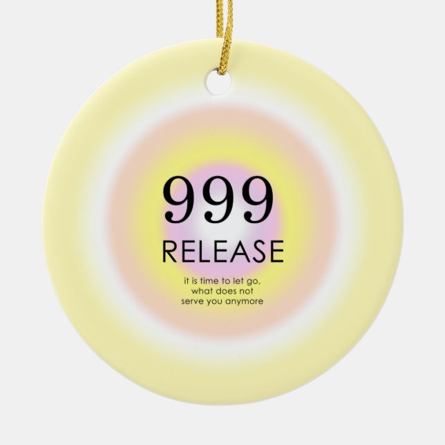 Adorno De Cerámica Números ángeles modernos Numerología significa 999 (Frente)