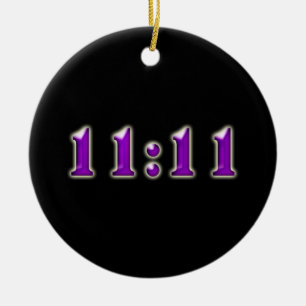 Adorno De Cerámica Números púrpuras del 11:11