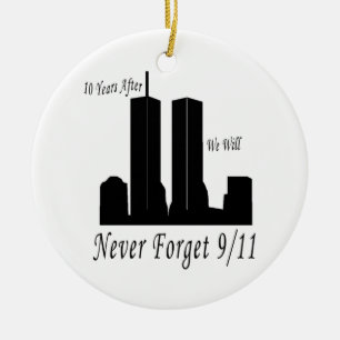 Adorno De Cerámica Nunca olvidaremos 9/11