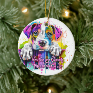 Adorno De Cerámica Nunca pierdas tu curiosidad, hay mucho que ver