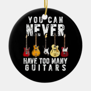 Adorno De Cerámica Nunca Puedes Tener Demasiadas Guitarras Música Div