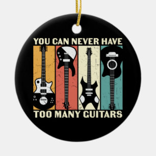 Adorno De Cerámica Nunca se puede tener demasiadas guitarras