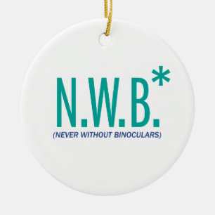 Adorno De Cerámica Nunca sin los prismáticos