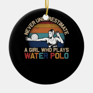 Adorno De Cerámica Nunca subestimes a Chica que juega al waterpolo at