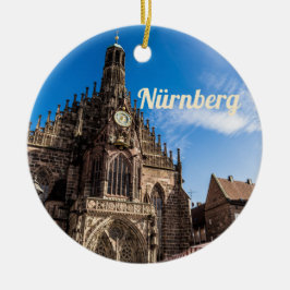 Adorno De Cerámica Nuremberg Hauptmarkt Nürnberg Bavaria Alemania
