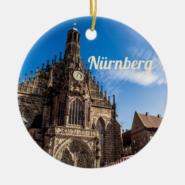 Adorno De Cerámica Nuremberg Hauptmarkt Nürnberg Bavaria Alemania (Frente)