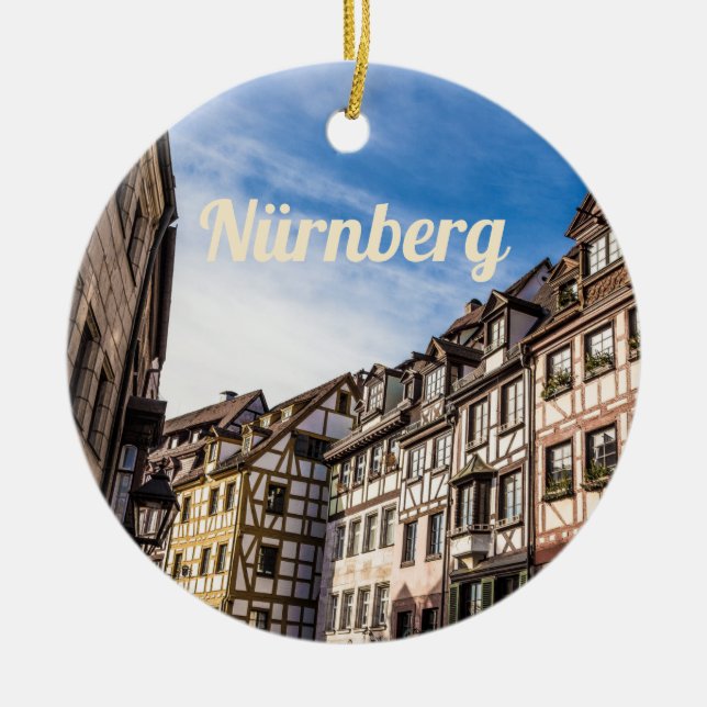 Adorno De Cerámica Nuremberg Weissgerbergasse Nürnberg Bavaria German (Frente)