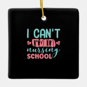 Adorno De Cerámica Nurse Gift Estoy En La Escuela De Enfermería