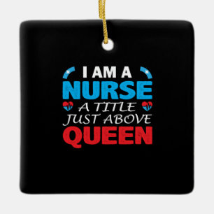 Adorno De Cerámica Nurse Gift   Soy Una Enfermera Un Título Justo Por