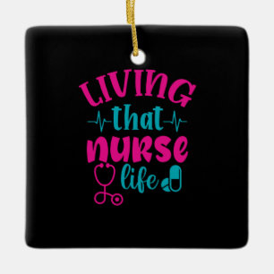 Adorno De Cerámica Nurse Gift Vivir Esa Vida De Enfermería