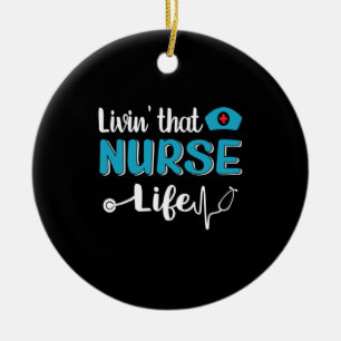 Adorno De Cerámica Nurse Gift Vivir Esa Vida De Enfermería