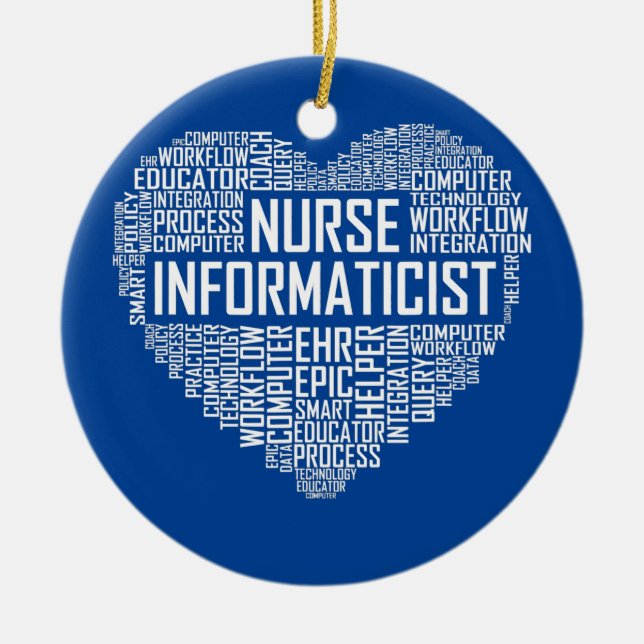 Adorno De Cerámica Nurse Informaticist Heart Nursing Informatics (Frente)