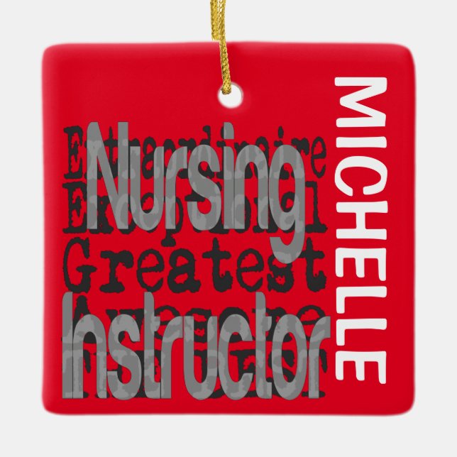 Adorno De Cerámica Nursing Instructor Extraordinaire CUSTOM (Anverso)
