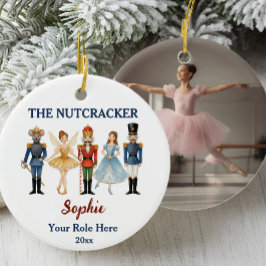 Adorno De Cerámica Nutcracker Ballet Custom Name & Role, Photo