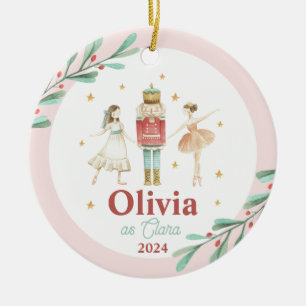 Adorno De Cerámica Nutcracker Ballet de Invierno Navidad