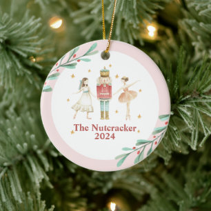 Adorno De Cerámica Nutcracker Ballet de Invierno Navidad