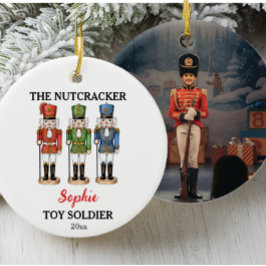 Adorno De Cerámica Nutcracker Toy Soldier Custom Name & Photo