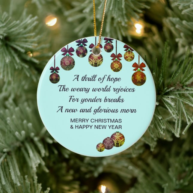 Adorno De Cerámica O HOLY NIGHT | Año Nuevo Navidades (Árbol)