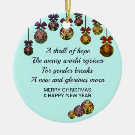 Adorno De Cerámica O HOLY NIGHT | Año Nuevo Navidades