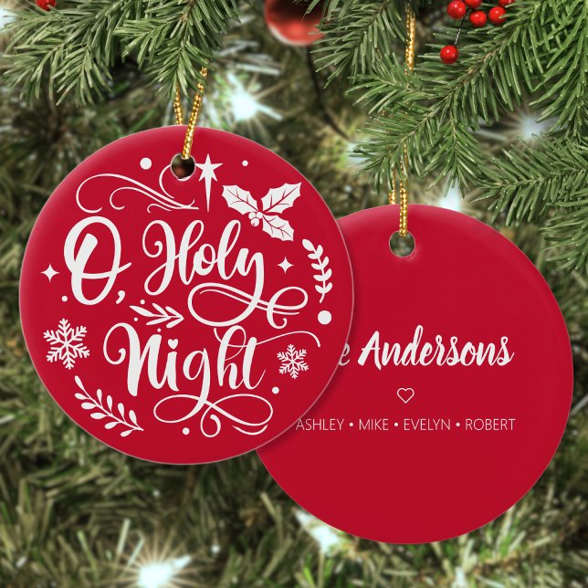 Adorno De Cerámica O Navidades de la noche sagrada Personalizado nomb (Subido por el creador)