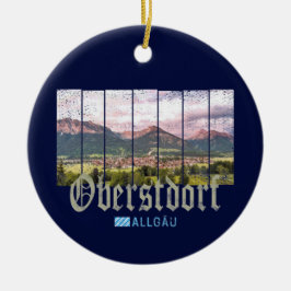 Adorno De Cerámica Oberstdorf Allgäu Vintage Bavaria Alemania Souveni