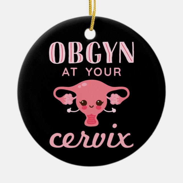 Adorno De Cerámica OBGYN en su Cervix (Frente)