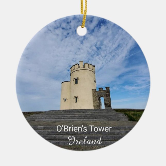 Adorno De Cerámica O'Brien's Tower Ireland Souvenir (Frente)