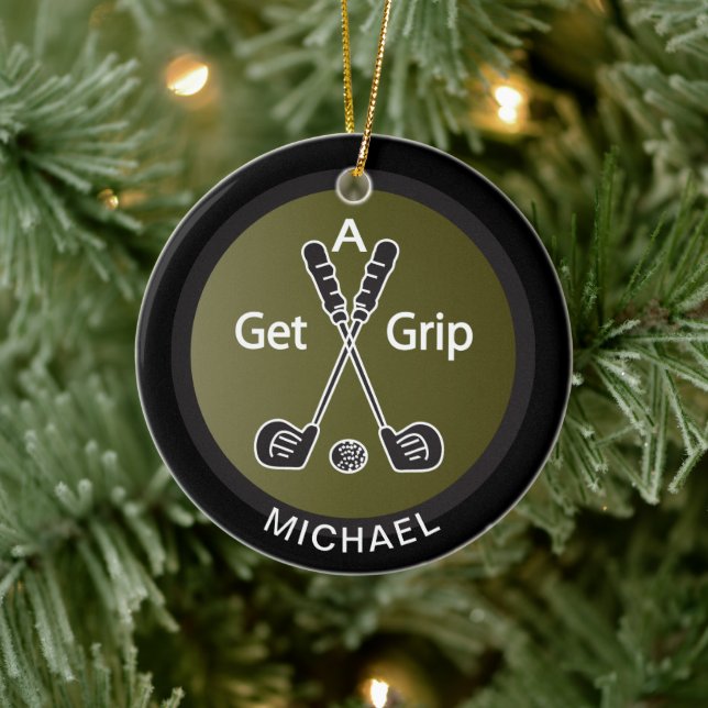 Adorno De Cerámica Obtén un Grip Golf (Árbol)